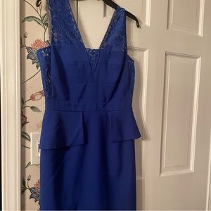 Size 8 cobalt blue dress with tags.